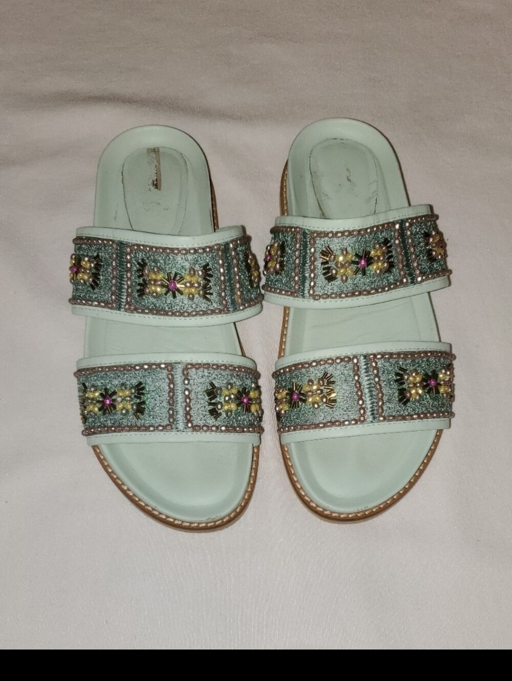 Sam Edelman Sandals Size 10 Leather Sandals Size 10 Sam Edelman Otto Sandal Mint - Picture 8 of 12